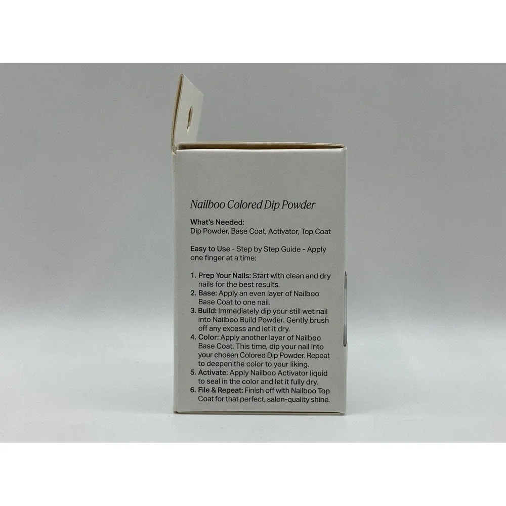 Nailboo Colored Dip Powder Here's A Tip (White) 14g 0.5 oz No UV LED New Box